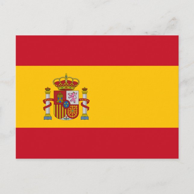 Drapeau de l'Espagne Carte postale (Devant)