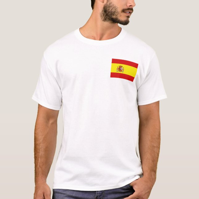 Drapeau de l'Espagne et T-shirt de carte (Devant)