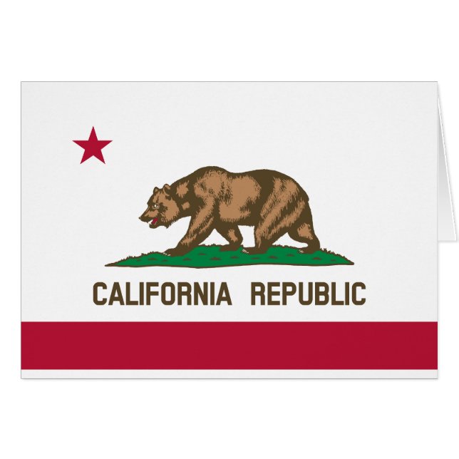 Drapeau de l'État de la République de Californie (Devant horizontal)