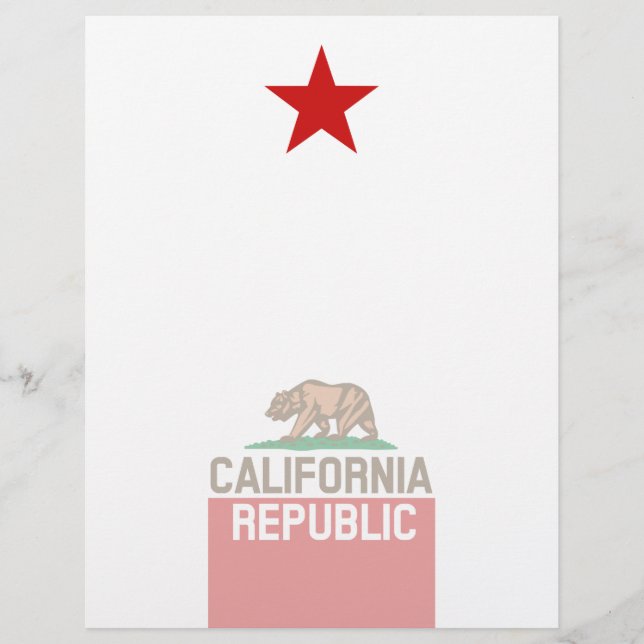 Drapeau de l'État de la République de Californie É (Devant)