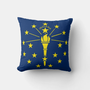 Drapeau de l'état de l'Indiana Coussin MoJo améric