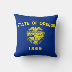 Drapeau de l'État de l'Oregon Coussin américain Mo