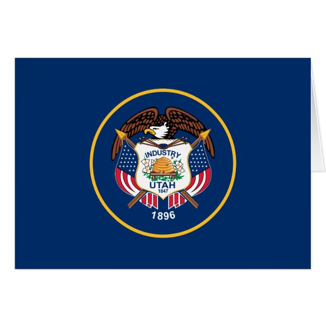 Drapeau de l'État de l'Utah (Devant horizontal)