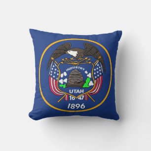 Drapeau de l'État de l'Utah Coussin américain MoJo