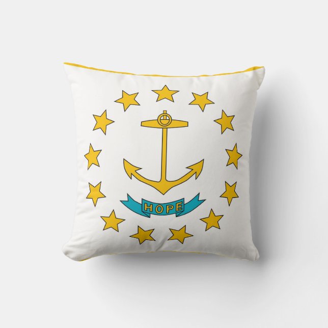 Drapeau de l'État de Rhode Island Coussin MoJo amé (Recto)