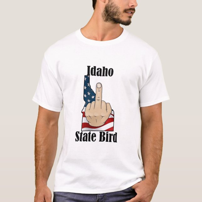 Drapeau de l'État d'Idaho avec un t-shirt avec doi (Devant)
