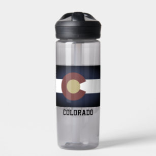 drapeau de l'état du Colorado bouteille d'eau plas