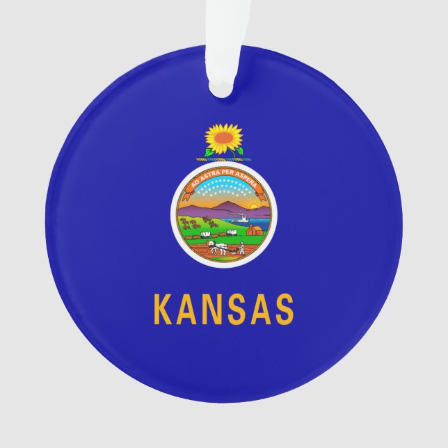 Drapeau de l'État du Kansas (devant)