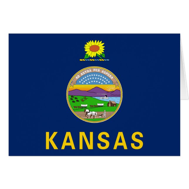 Drapeau de l'État du Kansas (Devant horizontal)