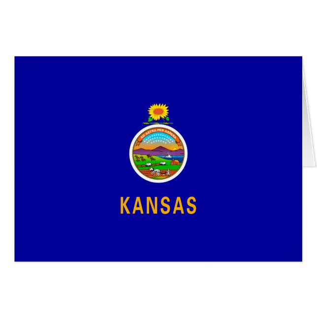 Drapeau de l'État du Kansas (Devant horizontal)