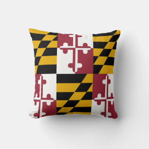 Drapeau de l'État du Maryland Coussin américain Mo