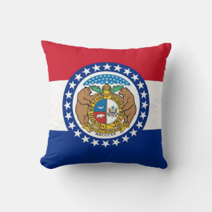Drapeau de l'État du Missouri Coussin américain Mo