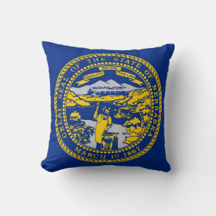 Drapeau de l'État du Nebraska Coussin américain Mo