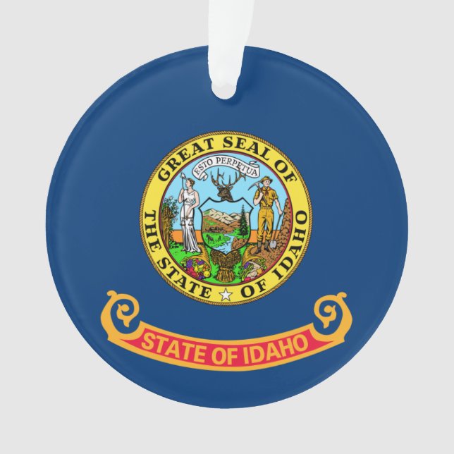 Drapeau de l'Idaho : l'État Gemme, Montagne de l'O (devant)