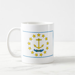 Drapeau de l'île de Rhode + Carte de Mug