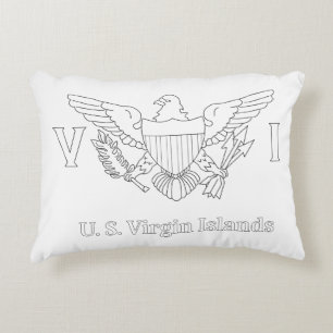 Drapeau de l'île Vierge des États-Unis Coussin de