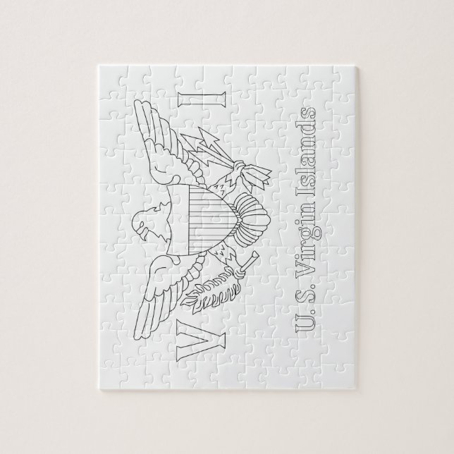 Drapeau de l'île Vierge des États-Unis Puzzle de c (Vertical)