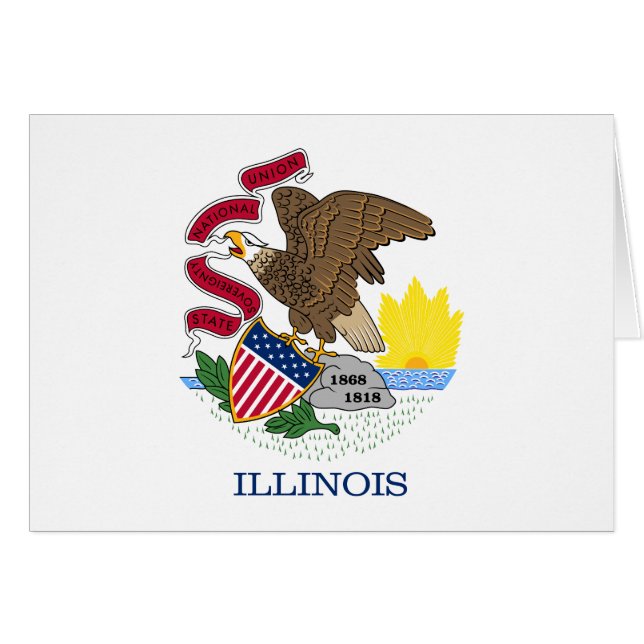 Drapeau de l'Illinois (Devant horizontal)
