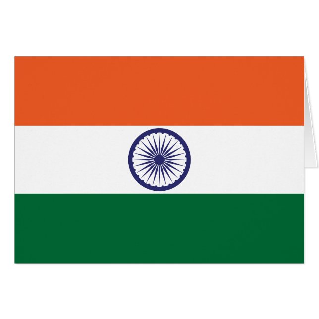 Drapeau de l'Inde (Devant horizontal)