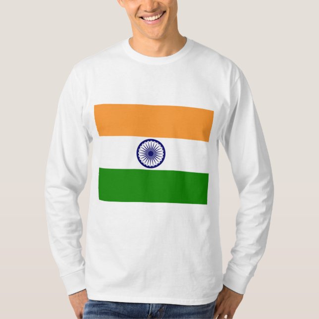 Drapeau de l'Inde sur le T-shirts, sweat - shirts (Devant)