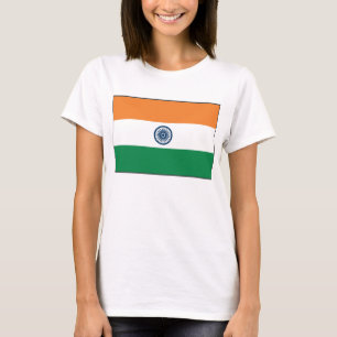 Drapeau de l'Inde x Carte T-shirt