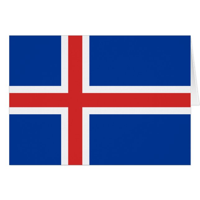Drapeau de l'Islande (Devant horizontal)
