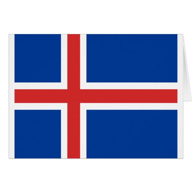 Drapeau de l'Islande (Devant horizontal)