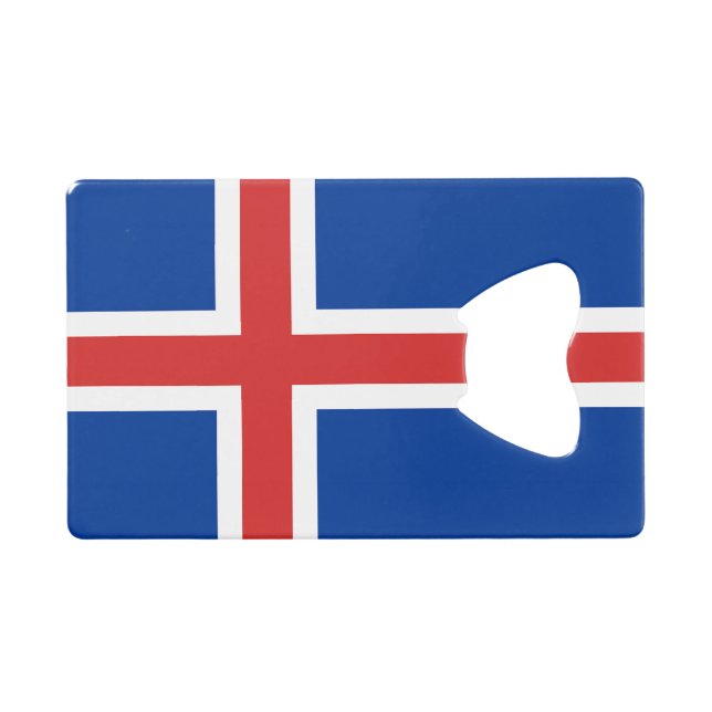 Drapeau de l'Islande Carte de crédit Ouverture de  (Devant (Horizontal))