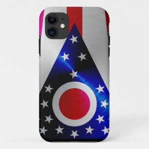 Drapeau de l'Ohio; Coque iPhone 5 à look métal