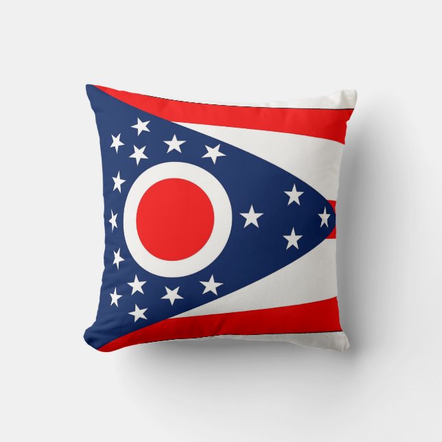 Drapeau de l'Ohio Coussin américain MoJo (Recto)