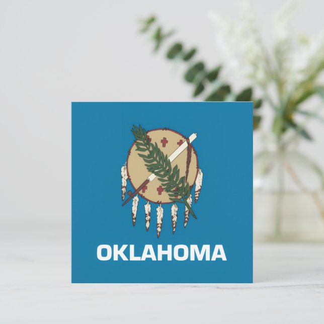 drapeau de l'Oklahoma (Debout devant)
