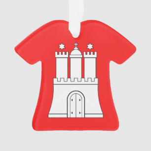 Drapeau de l'ornement de Hambourg