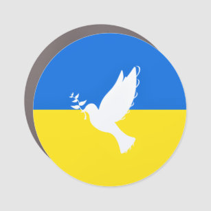 Drapeau de l'Ukraine Dove de la Paix Magnet - Libe