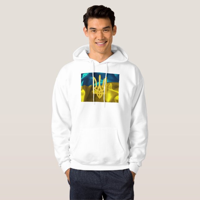 Drapeau de l'Ukraine et sweat - shirt à capuche de (Devant entier)