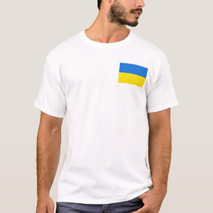 Drapeau de l'Ukraine et T-shirt de carte