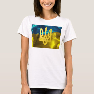 Drapeau de l'Ukraine et T-shirt Slouchy de Tryzub