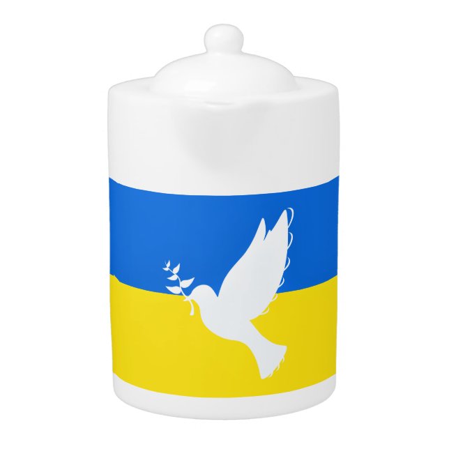 Drapeau de l'Ukraine - La colombe de la paix - Lib (Devant)