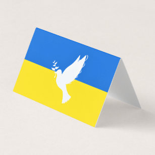 Drapeau de l'Ukraine - La colombe de la paix - Lib