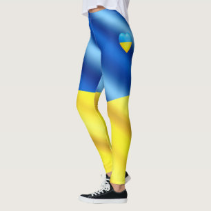 Drapeau de l'Ukraine Leggings - Coeur - Liberté