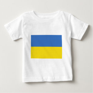 Drapeau de l'Ukraine sur des T-shirts et des