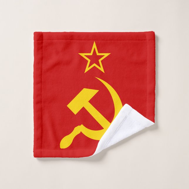 Drapeau de l'URSS - Drapeau de l'Union soviétique (Gant de toilette)