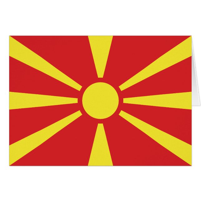 Drapeau de Macédoine du Nord (Devant horizontal)