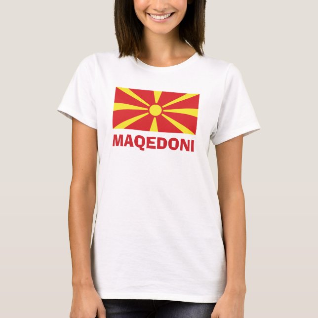 Drapeau de Macédoine Maqedoni T-Shirt (Devant)