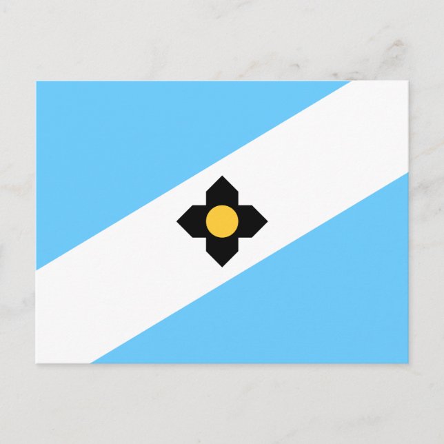 Drapeau de Madison, carte postale du Wisconsin (Devant)