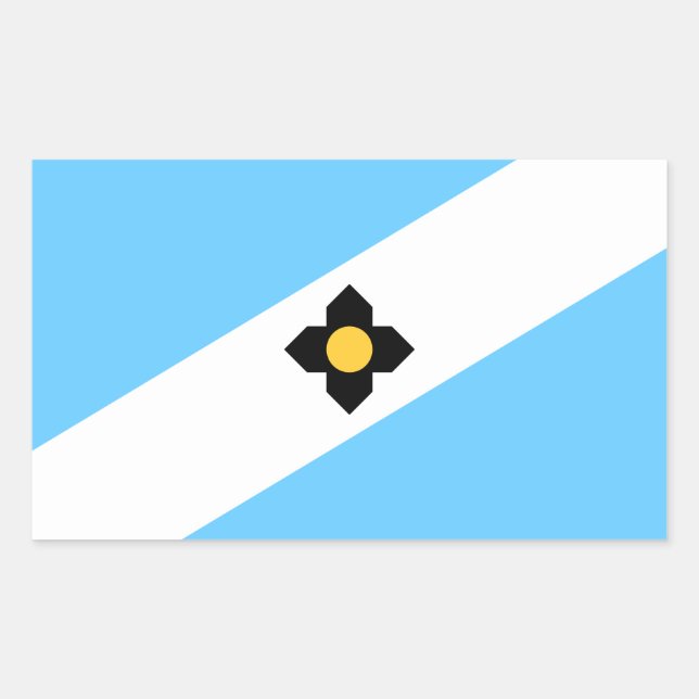 Drapeau de Madison, Sticker rectangulaire du Wisco (Devant)