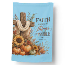 Drapeau de maison avec verset biblique inspirant