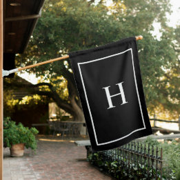 Drapeau De Maison Monogramme Élégant