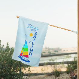 Drapeau De Maison Nous sommes probablement partis voilier couleur br