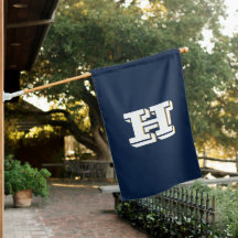 Style de monogramme de couleur collégiale Navy et