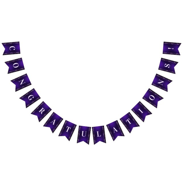 Drapeau de Mariage de fleurs violettes (Tout)